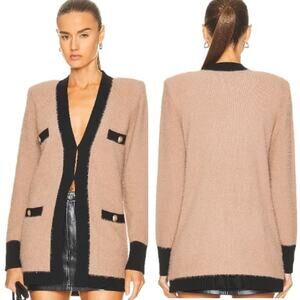 L'AGENCE Tan and Black Cardigan